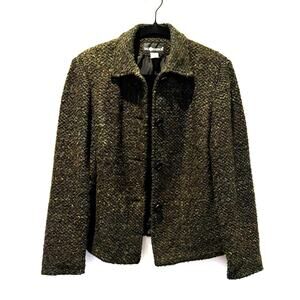 Sag Harbor Vintage Forest Green Multi Color Jacket | Size 8